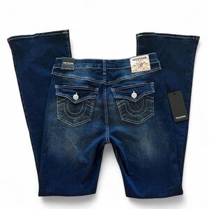 NWT True Religion Becca Mid rise button fly bootcut Jeans